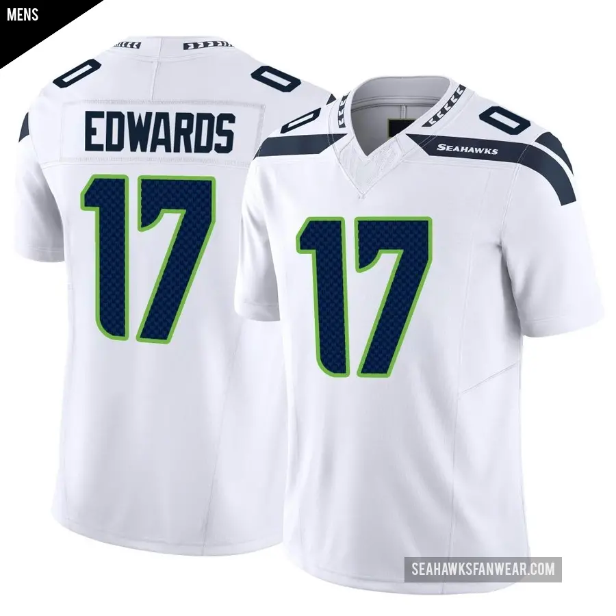 Men's Seattle Seahawks ＃17 Braylon Edwards White Limited Vapor F.U.S.E. Jersey