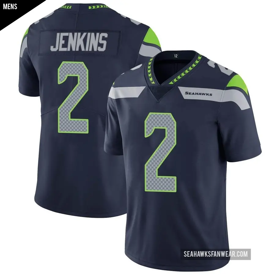 Men&#039;s Seattle Seahawks &#65283;2 Rayshawn Jenkins Navy Limited Team Color Vapor Untouchable Jersey