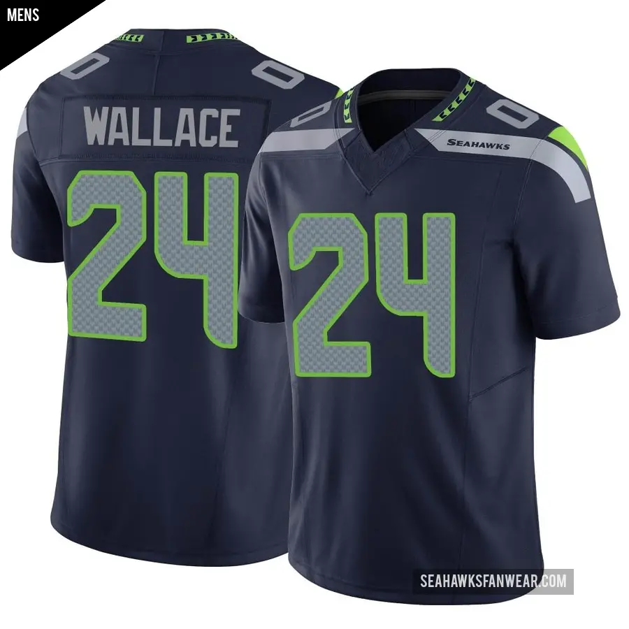 Men&#039;s Seattle Seahawks &#65283;24 K&#039;Von Wallace Navy Limited Vapor F.U.S.E. Jersey