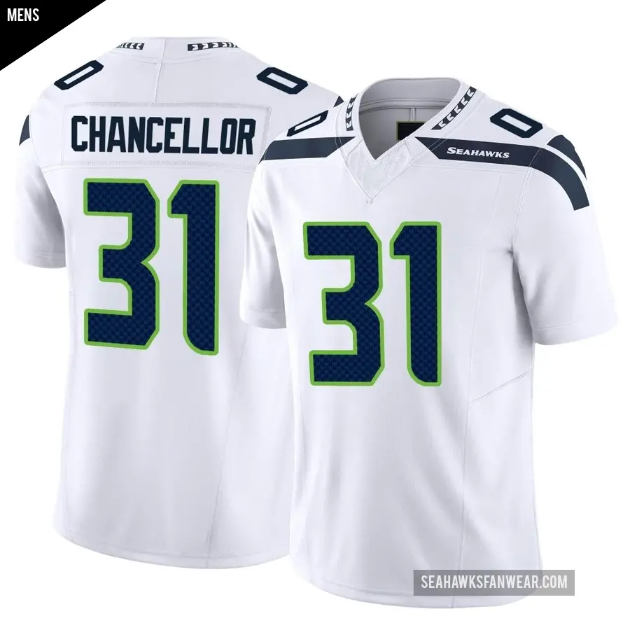 Men's Seattle Seahawks ＃31 Kam Chancellor White Limited Vapor F.U.S.E. Jersey
