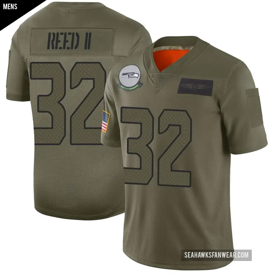 Men's Seattle Seahawks ＃32 Jerrick Reed II Camo Limited 2019 Salute to Service Jersey