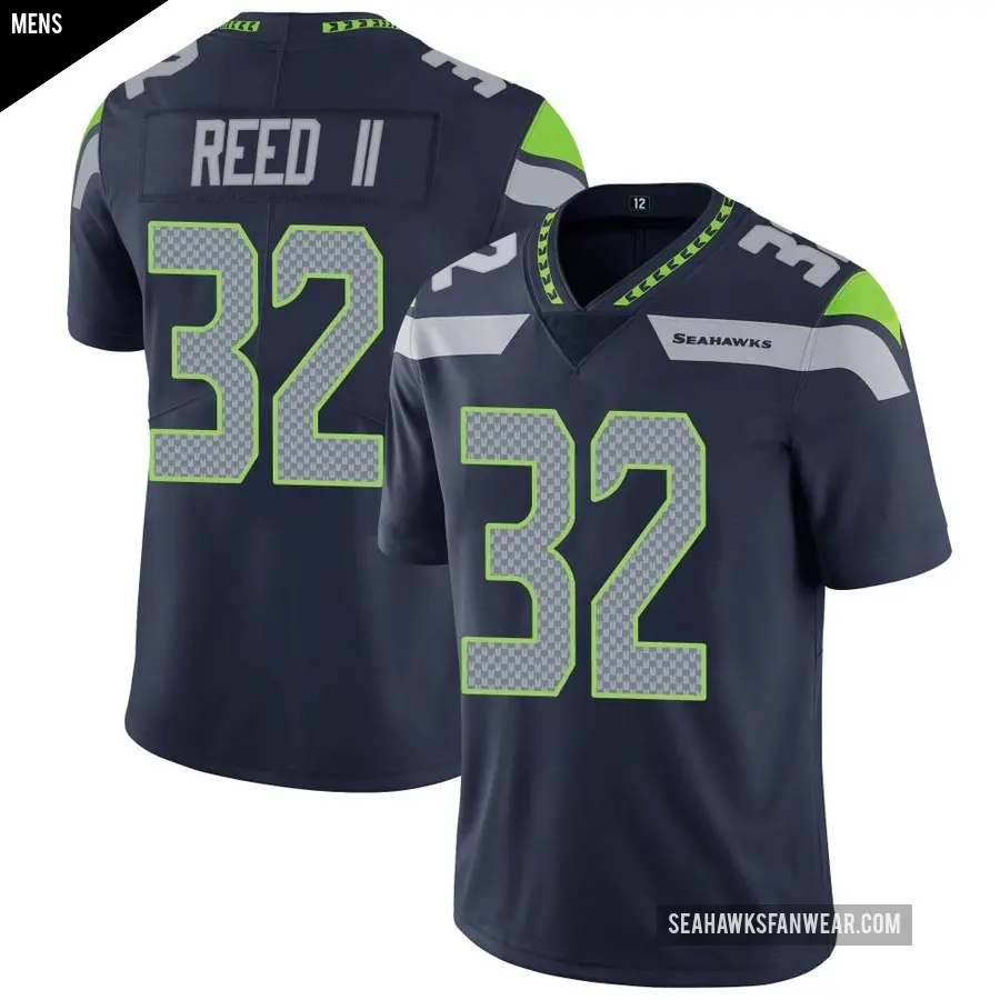 Men's Seattle Seahawks ＃32 Jerrick Reed II Navy Limited Team Color Vapor Untouchable Jersey