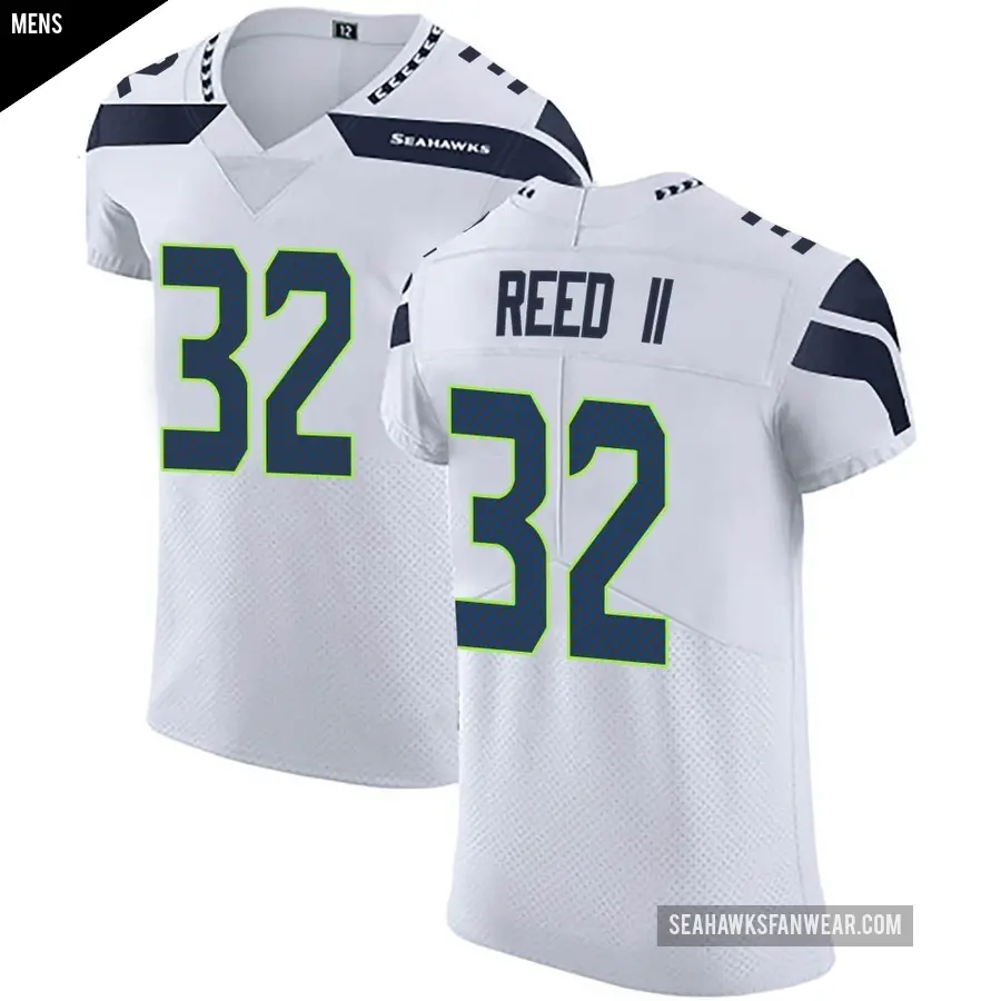 Men's Seattle Seahawks ＃32 Jerrick Reed II White Elite Vapor Untouchable Jersey