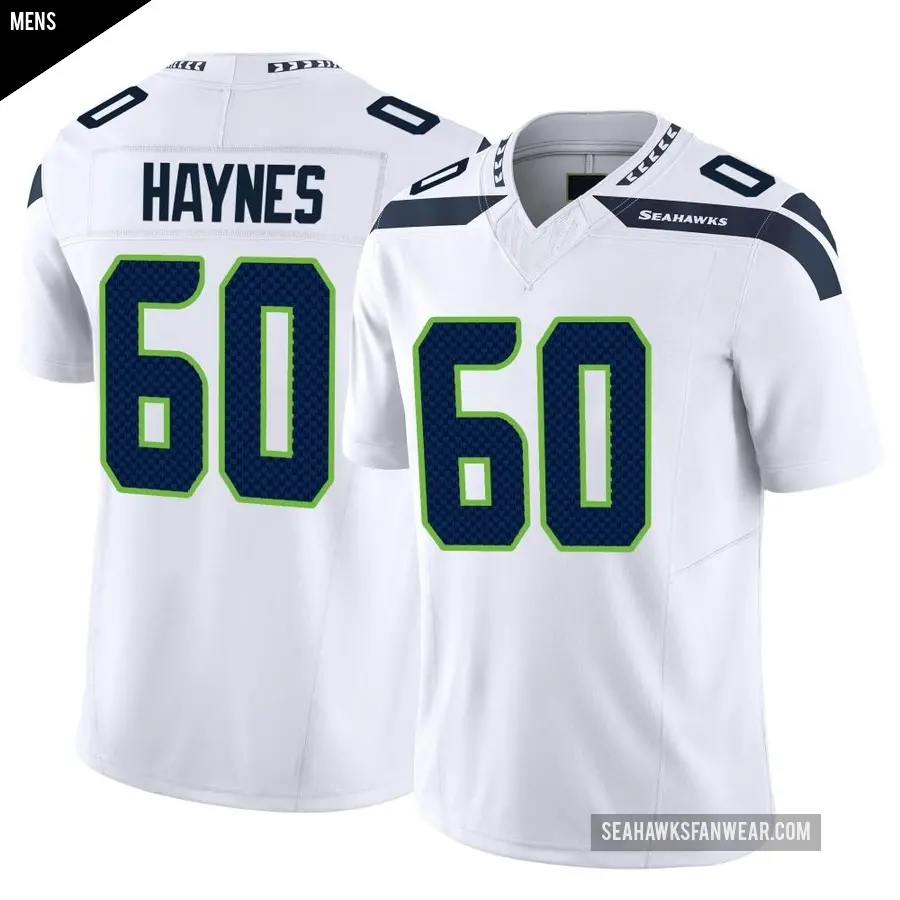 Men's Seattle Seahawks ＃60 Phil Haynes White Limited Vapor F.U.S.E. Jersey