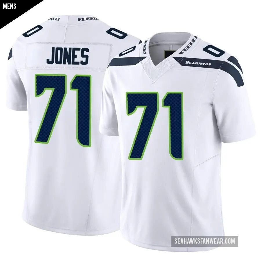 Men's Seattle Seahawks ＃71 Walter Jones White Limited Vapor F.U.S.E. Jersey