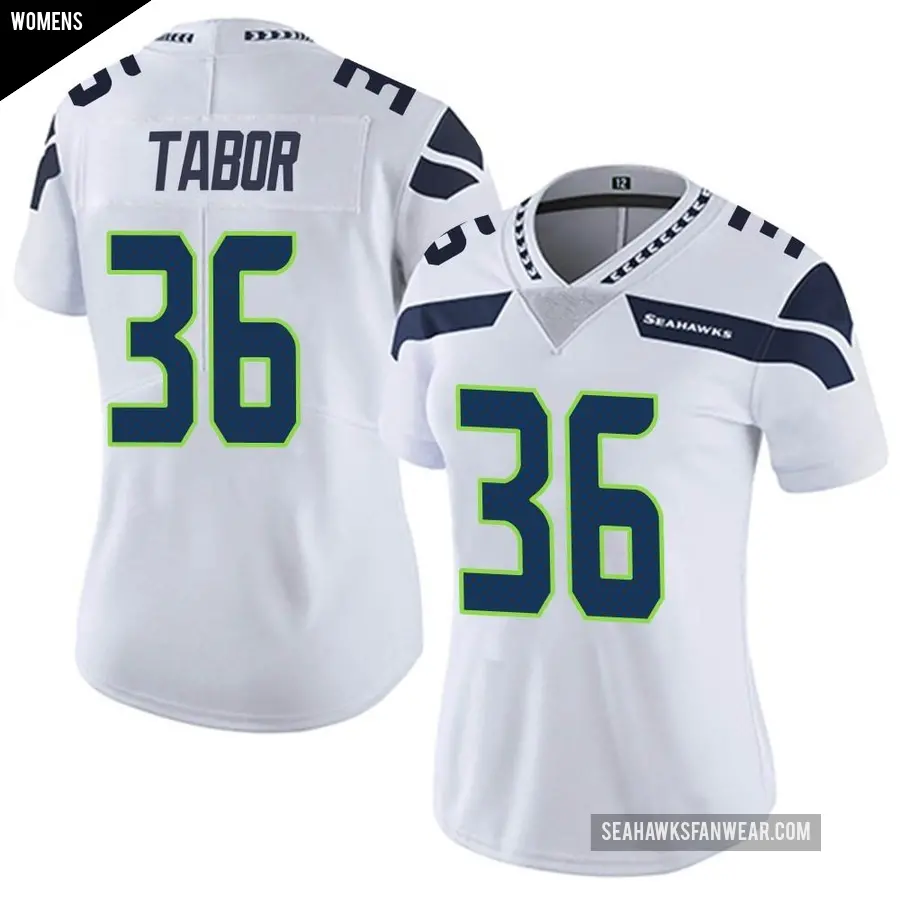 Women&#039;s Seattle Seahawks &#65283;36 Teez Tabor White Limited Vapor Untouchable Jersey