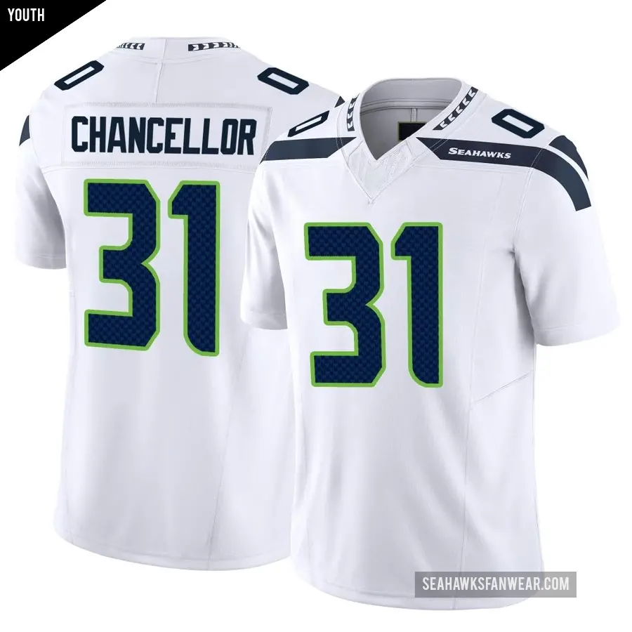 Youth Seattle Seahawks ＃31 Kam Chancellor White Limited Vapor F.U.S.E. Jersey
