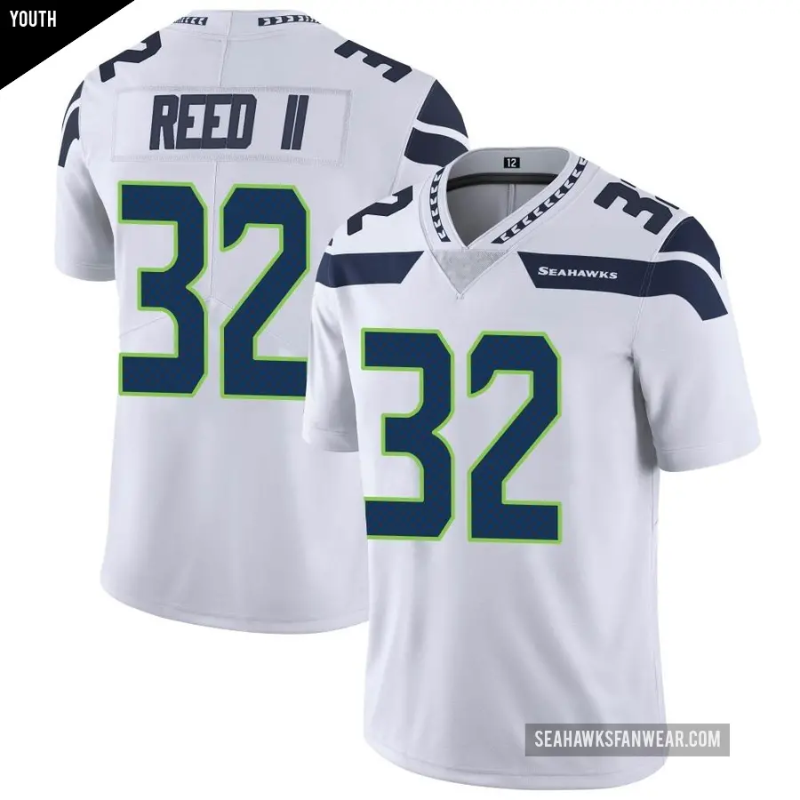 Youth Seattle Seahawks ＃32 Jerrick Reed II White Limited Vapor Untouchable Jersey