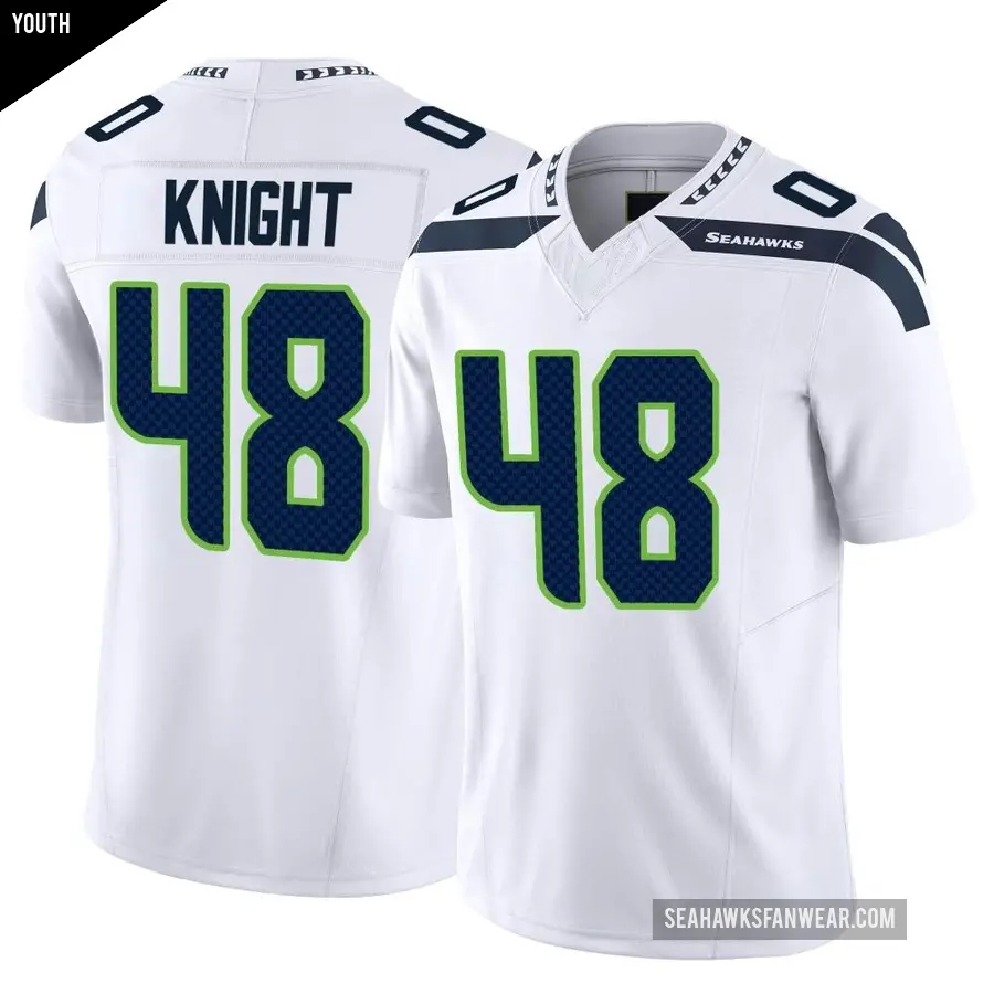 Youth Seattle Seahawks ＃48 Tyrice Knight White Limited Vapor F.U.S.E. Jersey