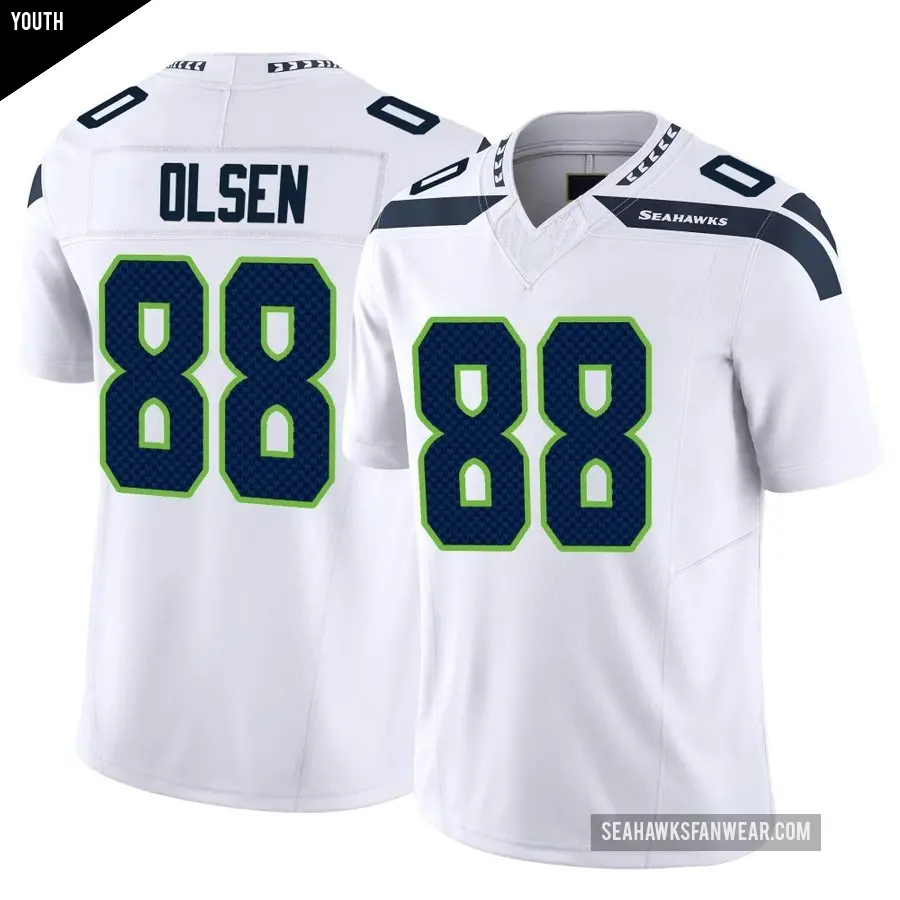 Youth Seattle Seahawks ＃88 Greg Olsen White Limited Vapor F.U.S.E. Jersey